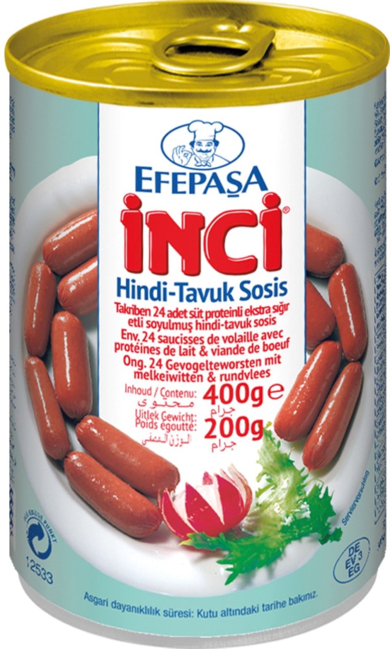 EFEPASA INCI SAUCISSES DE POULET 12X200GR BOITE