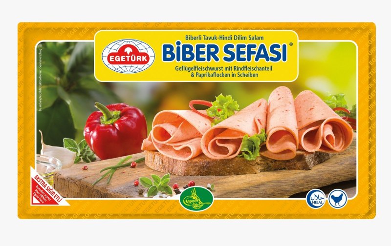 EGETURK BIBER SEFASI SALAMI POULET AU POIVRON TRANCHE 12X125GR