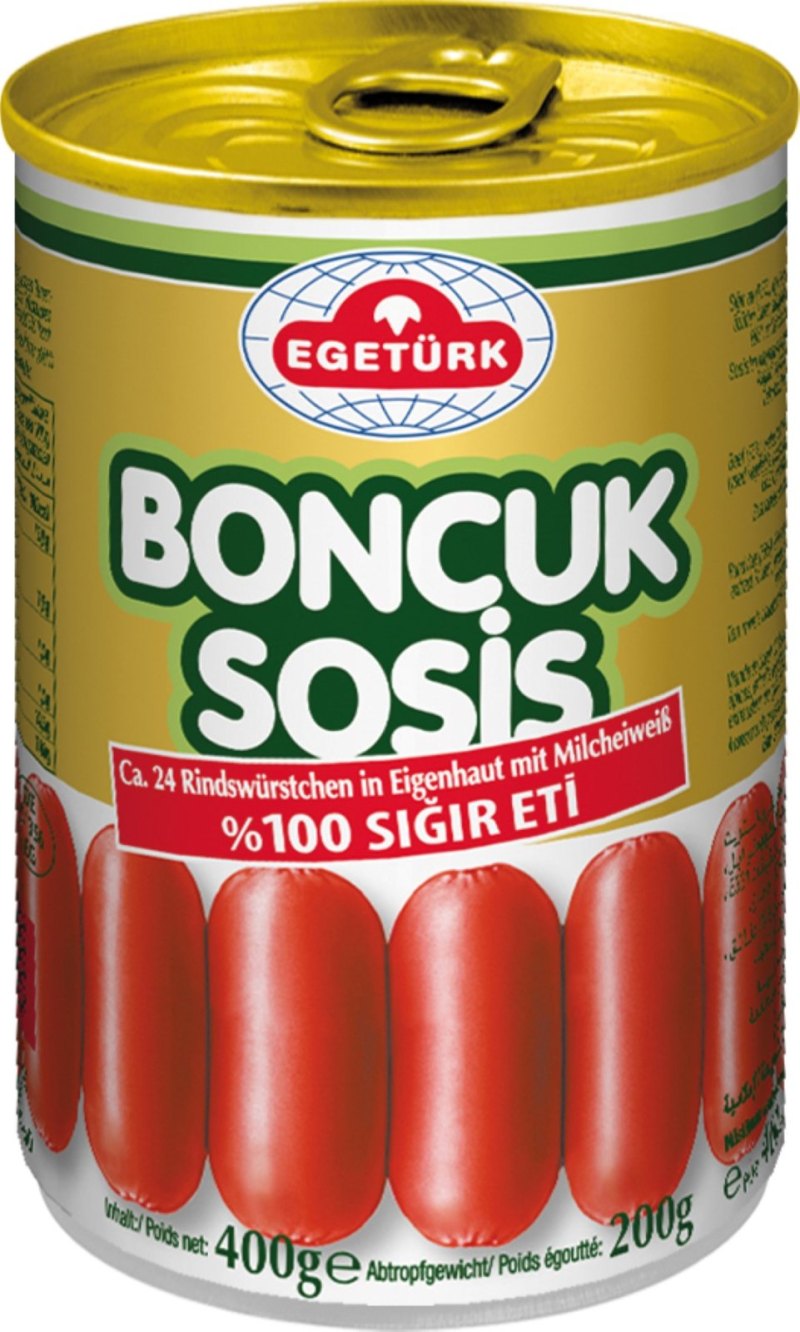 EGETURK BONCUK SOSIS SAUCISSES COCKTAIL BOEUF 12X200GR BOITE