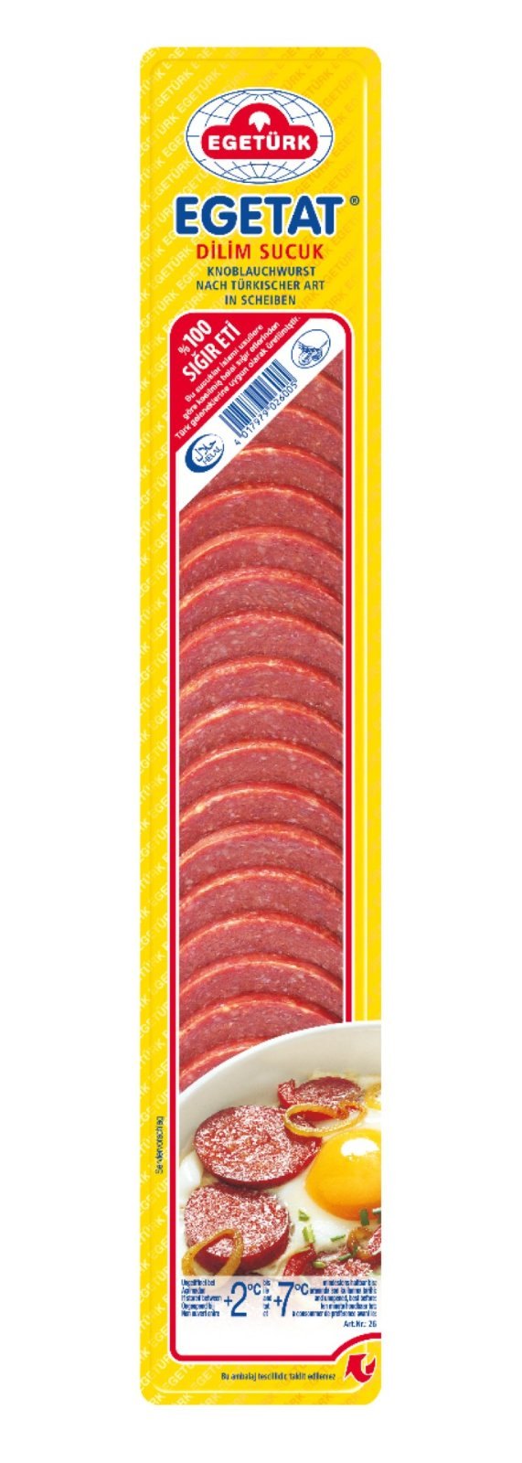 EGETURK EGETAT SAUCISSON A L'AIL EN TRANCHE SUCUK 24X200GR