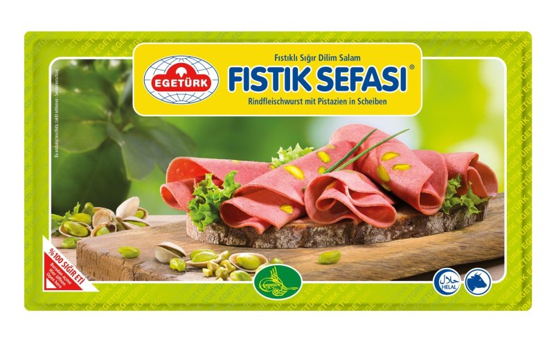 EGETURK FISTIK SEFASI SALAMI BOEUF TRANCHE PISTACHE 12X125R