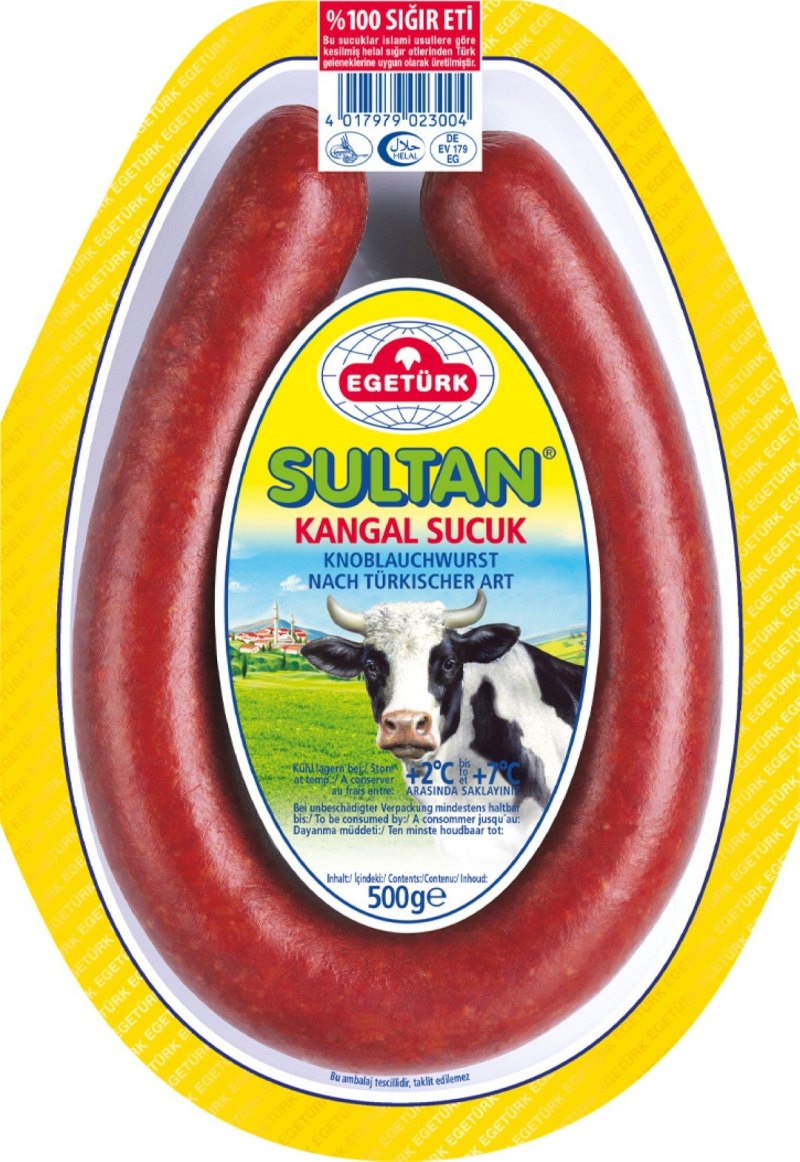 EGETURK SULTAN KANGAL SUCUK SAUCISSON A L'AIL ROND 8X500GR