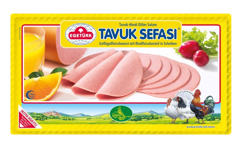 EGETURK TAVUK SEFASI SALAMI DE POULET EN TRANCHES 12X125G