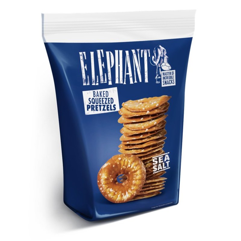 ELEPHANT PRETZEL SEA SALT 12X180GR