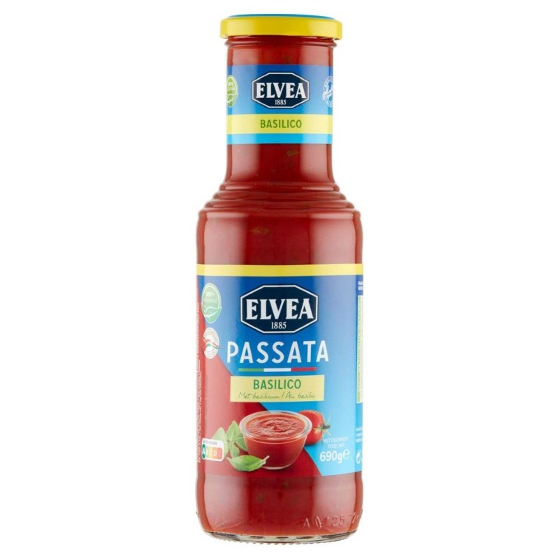 ELVEA TOMATES TAMISEES PASSATA BASILICO BOUTEILLE 12X690GR