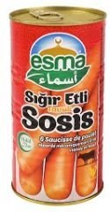 ESMA SAUCISSES DE BOEUF EN BOITE 12X250GR