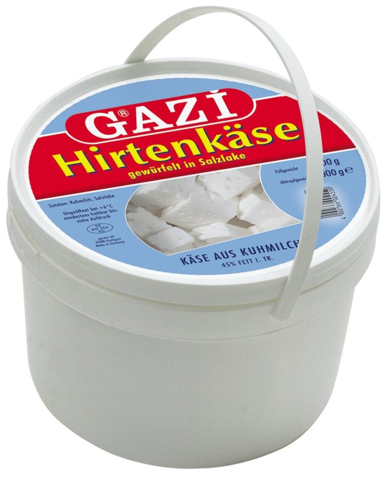 GAZI FROMAGE EN CUBES 45% SEAU 2KG