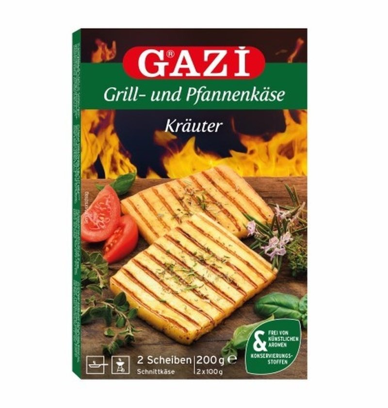 GAZI HELLIM FROMAGE A GRILLER AUX EPICES VERTS 45% 12X(2X100GR)