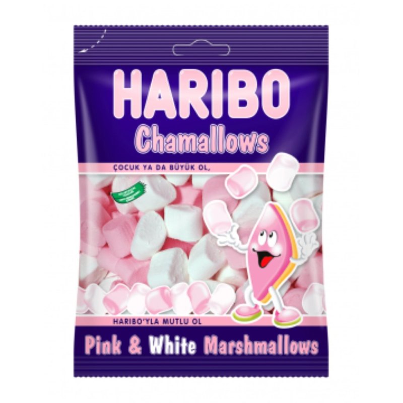 HARIBO CHAMALLOWS PINK& WHITE HELAL 24X70GR