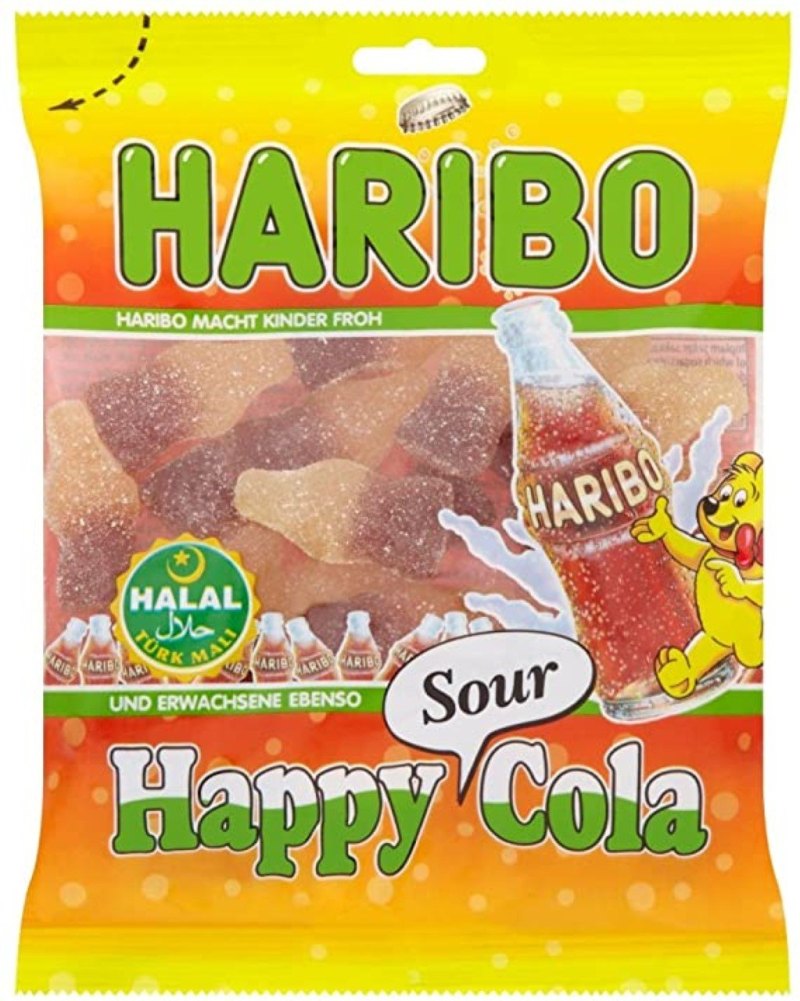 HARIBO HAPPY SOUR COLA HELAL 24X100GR