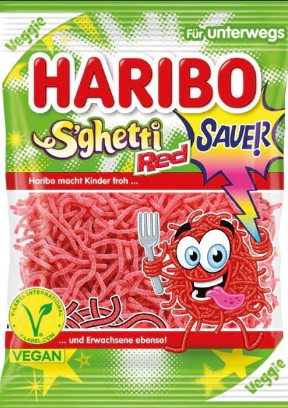 HARIBO SPAGHETTI ROUGE VEGAN 20X85GR