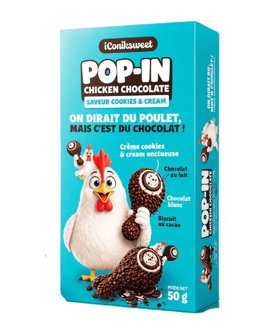 ICONIKSWEET POP IN CHICKEN COOKIES CREAM 12X50GR