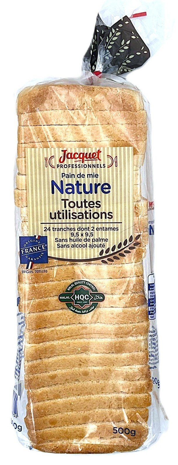 JACQUET PAIN DE MIE NATURE 16X500GR