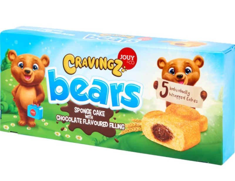 JOUY AND CO CRAVINGZ BEARS MINI GATEAU FOURRE AU CHOCOLAT 18X200GR