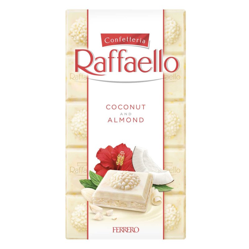 KINDER RAFFAELLO TABLETTE COCONUT & ALMOND 8X90GR