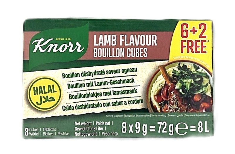 KNORR BOUILLON AGNEAU CUBES 24X72GR