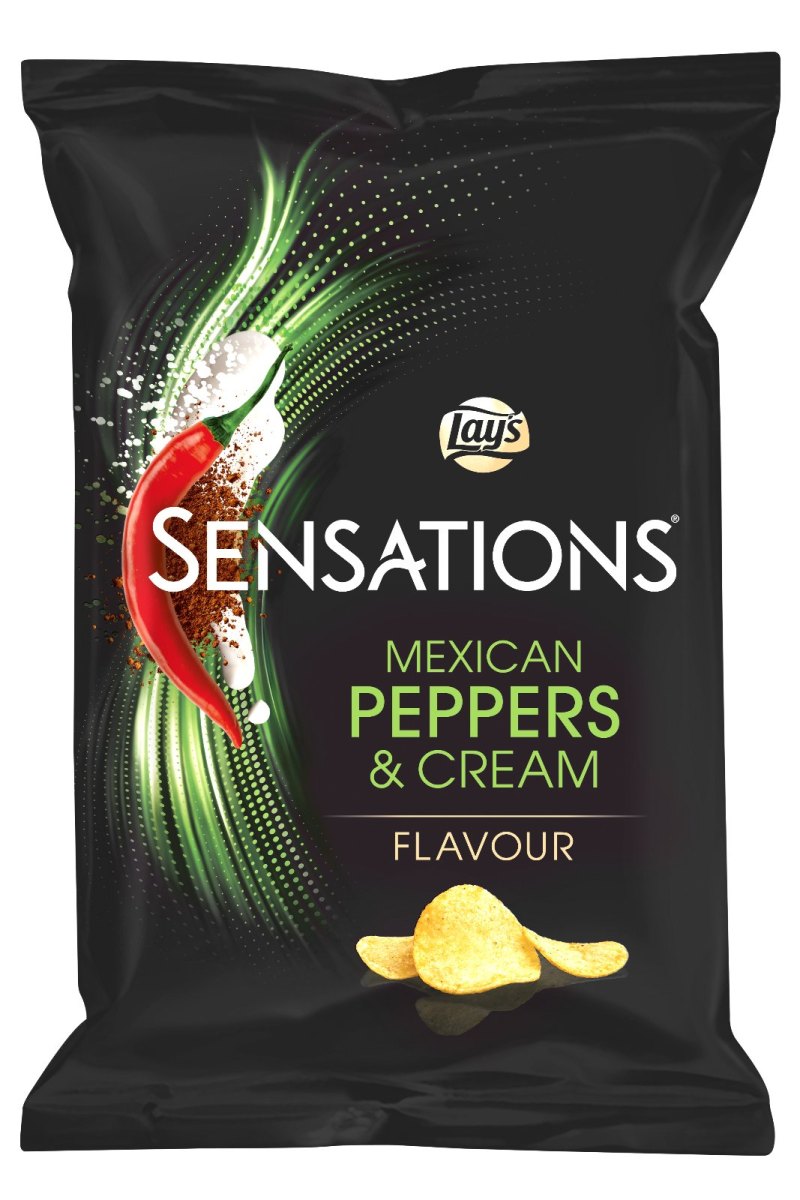 LAYS SENSATIONS MEXICAN PEPPERS AND CREAM 22X150GR