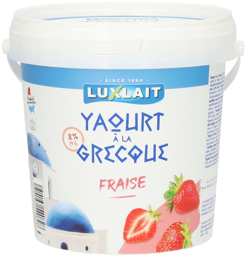 LUXLAIT YAOURT GRECQUE FRAISE 6X1KG