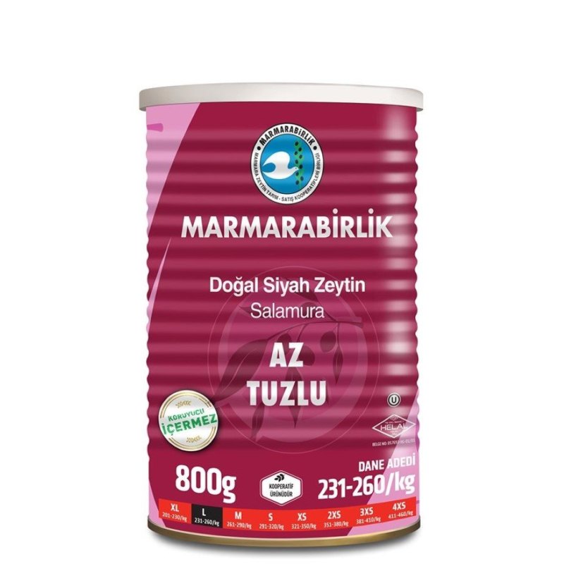 MARMARABIR OLIVES 6X800GR HIPER SANS SEL TNK ( L )