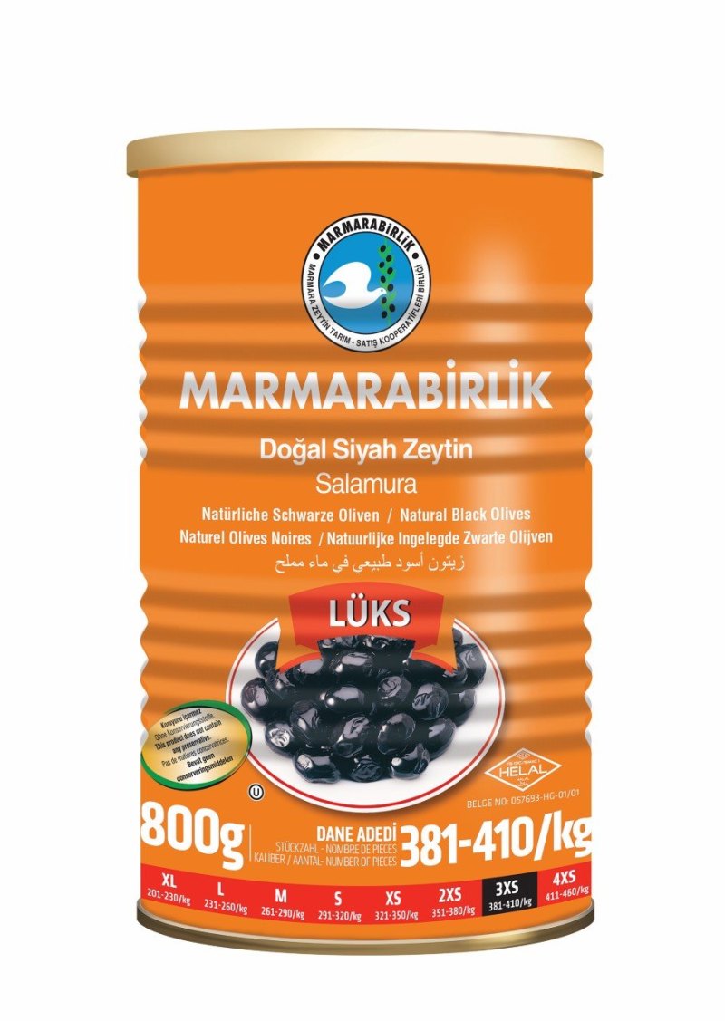 MARMARABIR OLIVES 6X800GR LUXE TNK ( 3XS )