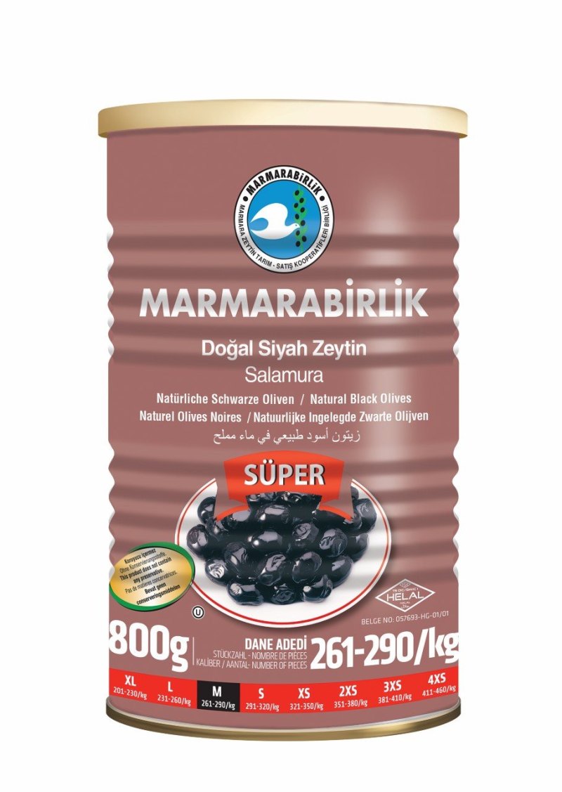MARMARABIR OLIVES 6X800GR SUPER TNK ( M )