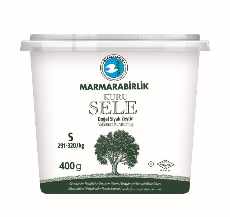MARMARABIRLIK OLIVES KURU SELE SECHEES GEANTES 12X400GR PET (S)