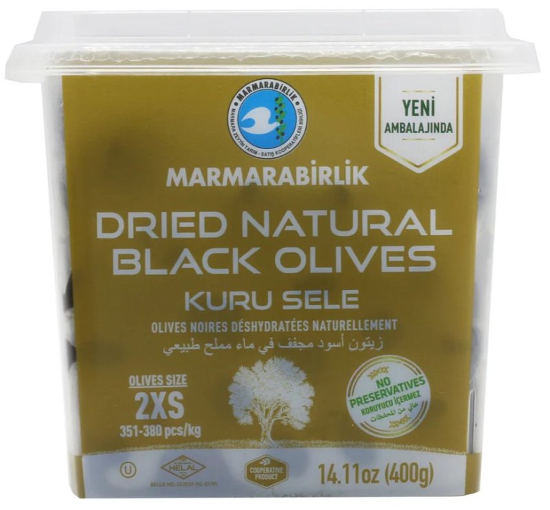 MARMARABIRLIK OLIVES KURU SELE SECHEES PETITES 12X400GR PET (2XS)