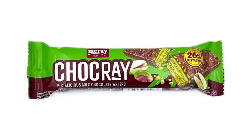 MERAY CHOCRAY CHOCOLAT AU LAIT ET PISTACHE 24X35GR