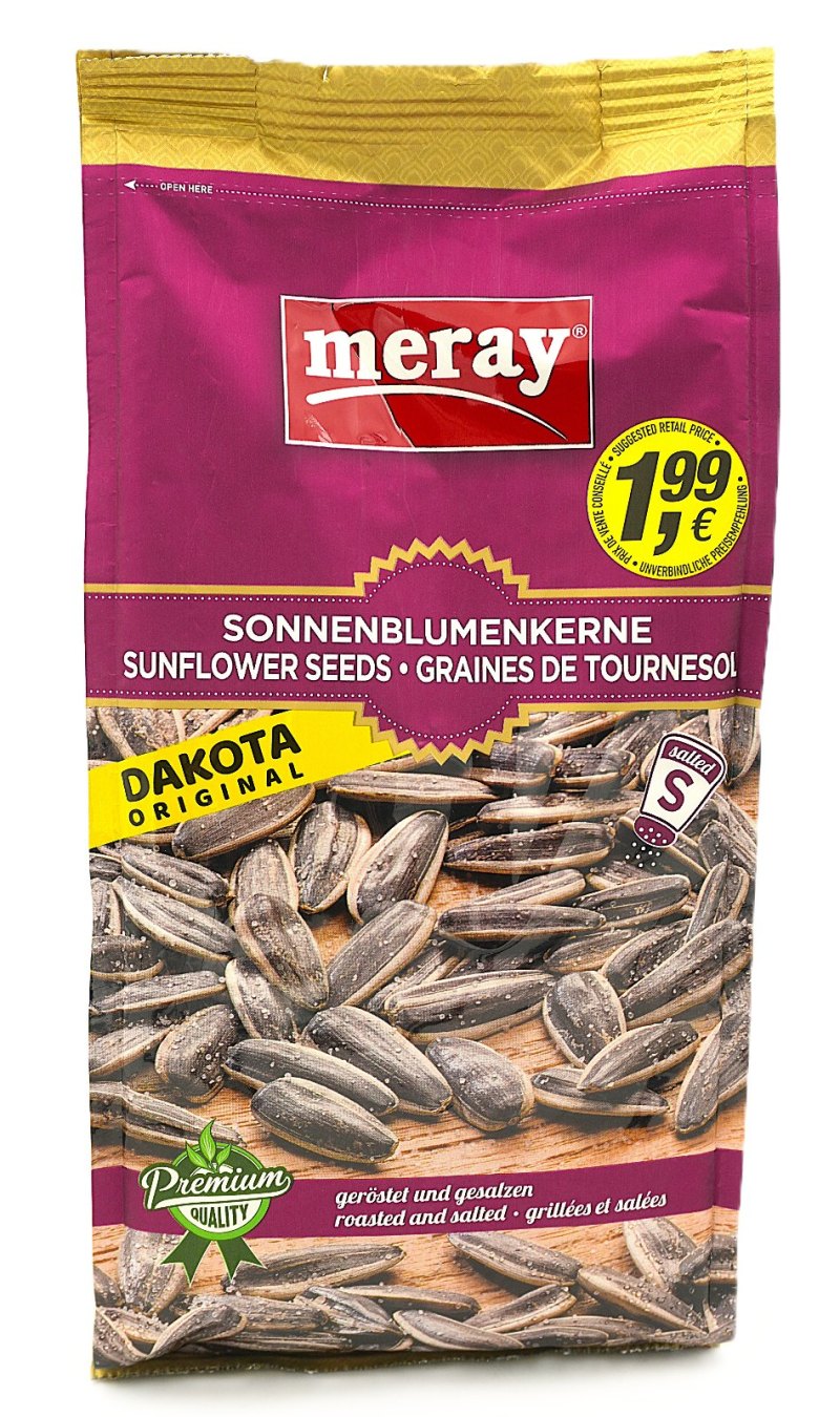 MERAY DAKOTA GRAINE DE TOURNESOL SALEE 14X250GR ROSE P.V. €1,99