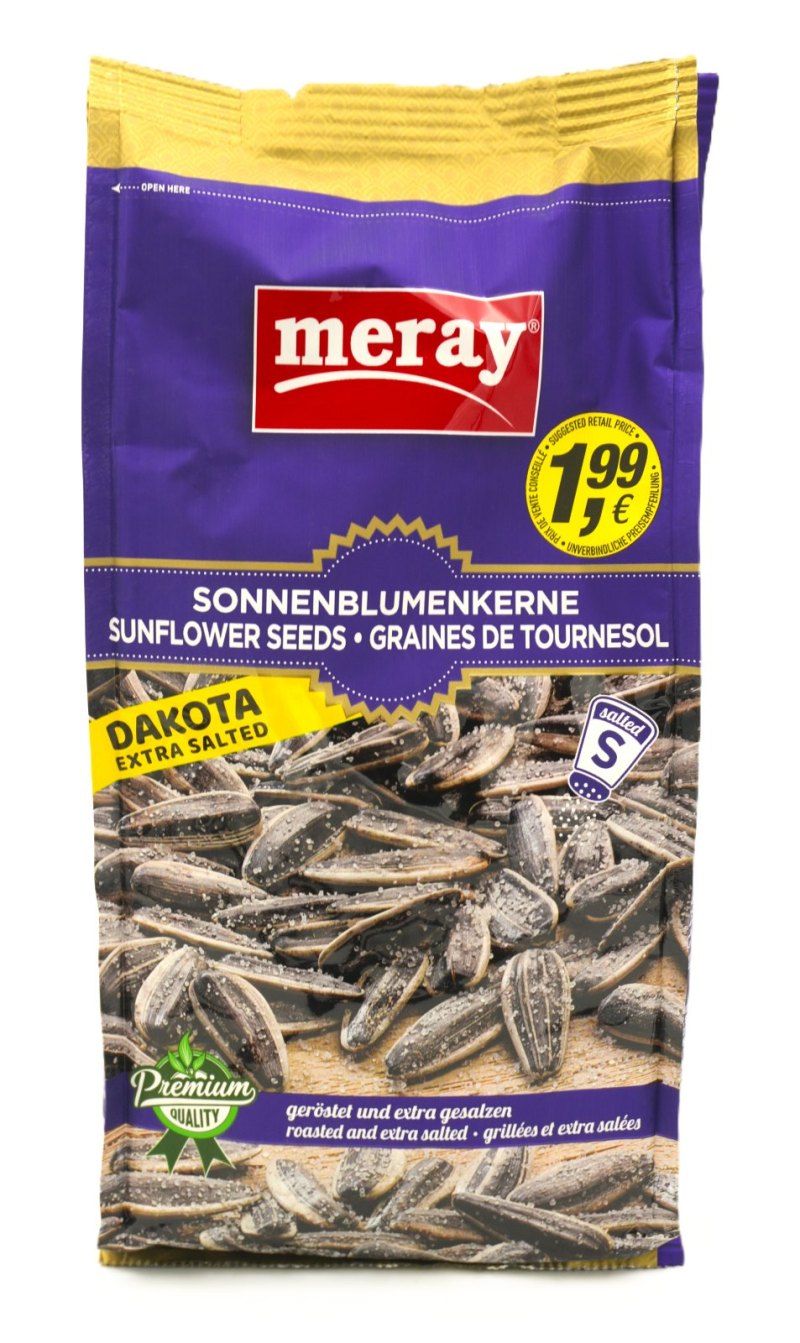 MERAY DAKOTA GRAINES DE TOURNESOL EXTRA SALEES MAUVE 14X250GR 1,99