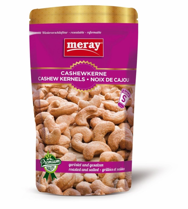MERAY NOIX DE CAJOU GRILLEES SALEES 12X150G DOYPACK