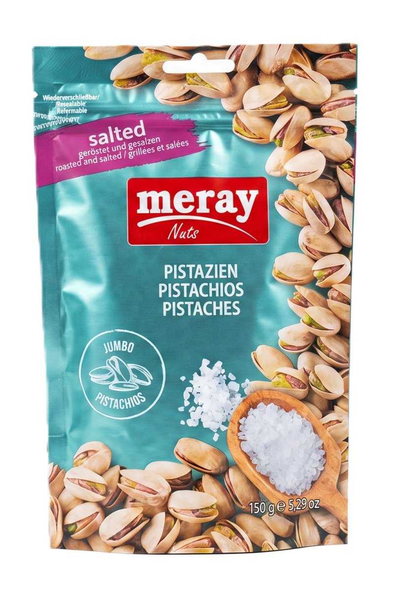 MERAY PISTACHES JUMBO GRILLEES SALEES 12X150GR