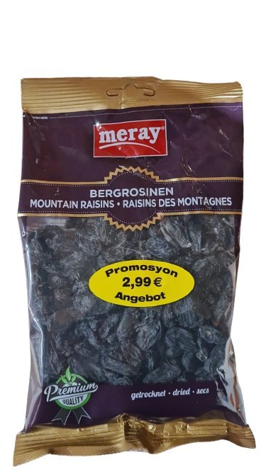 MERAY RAISINS DE MONTAGNES 12X250GR PROMO P.A. €2,99