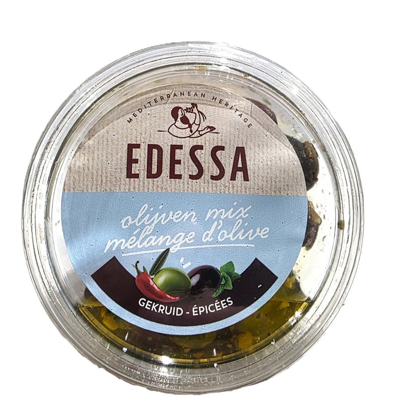 MEZZE EDESSA MELANGE D OLIVES EPICEES 9X150GR