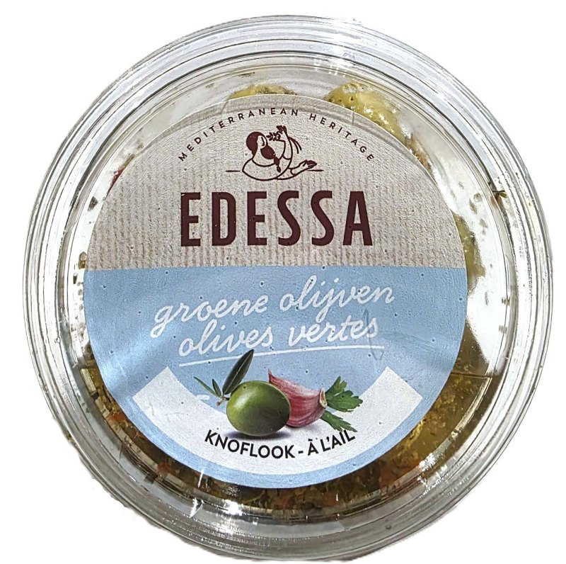MEZZE EDESSA OLIVES VERTES A L AIL 9X150GR