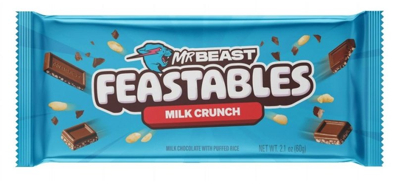MR BEAST FEASTABLES BARRE CHOCOLATE MILK CRUNCH 10X60GR