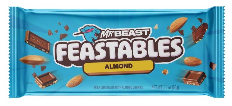 MR BEAST FEASTABLES BARRE CHOCOLATEE ALMOND 10X60GR