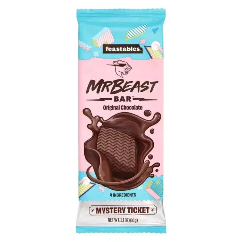 MR BEAST FEASTABLES BARRE CHOCOLATEE ORIGINAL 10X60GR