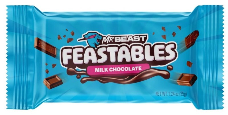 MR BEAST FEASTABLES BARRE MILK CHOCOLATE 10X60GR