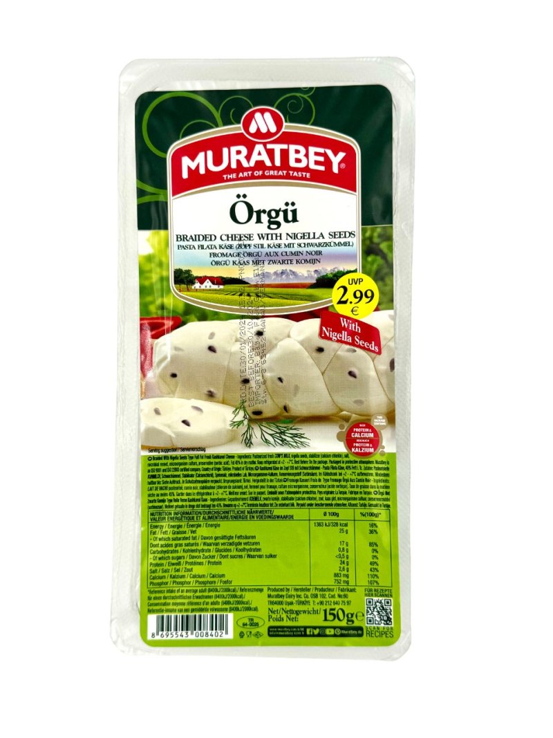 MURATBEY ORGU PEYNIR COREK OTLU 15X150GR - 2,99EUR