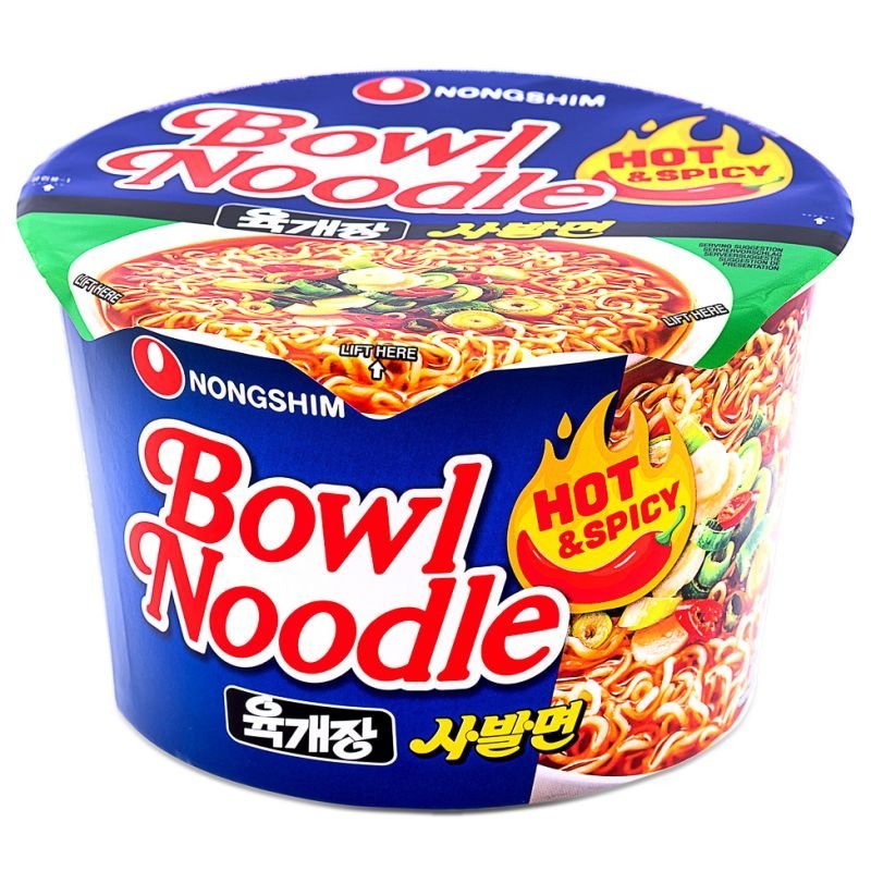 NONGSHIM INSTANT BOWL NOODLE HOT & SPICY 12X100GR