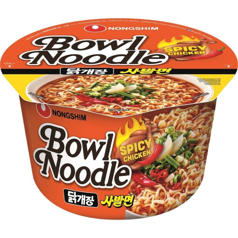 NONGSHIM INSTANT BOWL NOODLE SPICY CHICKEN 12X100GR