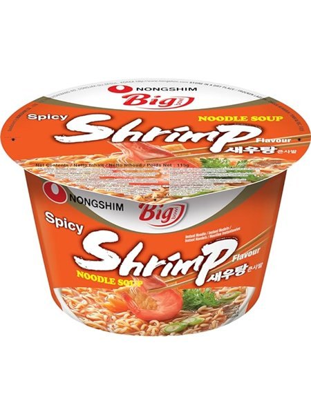 NONGSHIM INSTANT NOODLE SPICY SHRIMP BIG BOWL 16X115GR