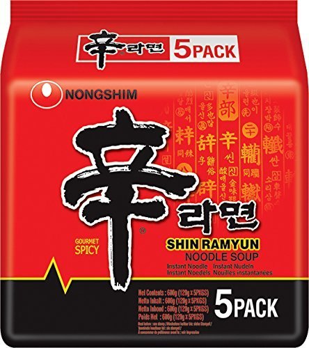 NONGSHIM SHIN RAMYUN NOODLES 8X5X120GR