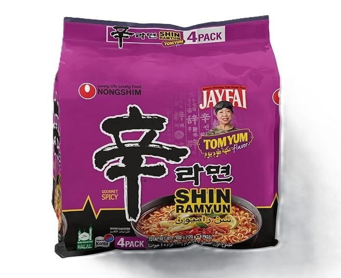 NONGSHIM SHIN RAMYUN TOMYUM FLAVOUR NOODLES 8X(5X123GR)