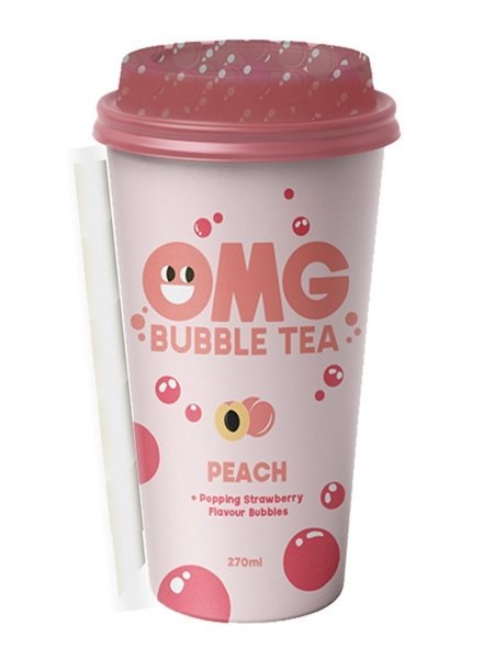 OMG BUBBLE TEA PECHE / FRAISES 10X265ML