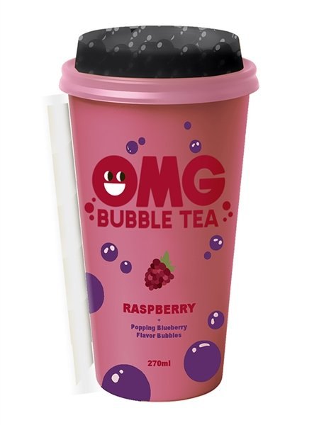 OMG BUBBLE TEA RASPBERRY / BLUEBERRY 10X265ML