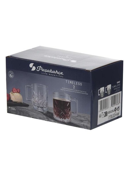 PASABAHCE TIMELESS VERRE THE AVEC ANSE 12X(2X250CC) - 55462