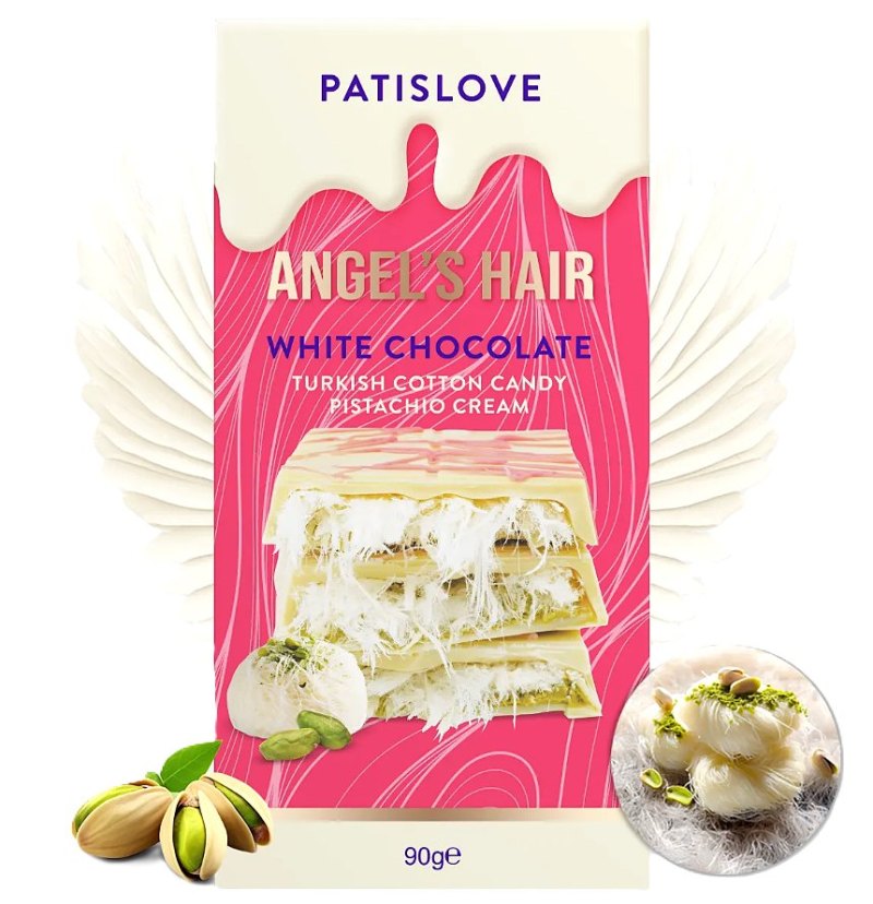 PATISLOVE ANGEL'S HAIR DUBAI CHOCOLAT BLANC 10X90GR