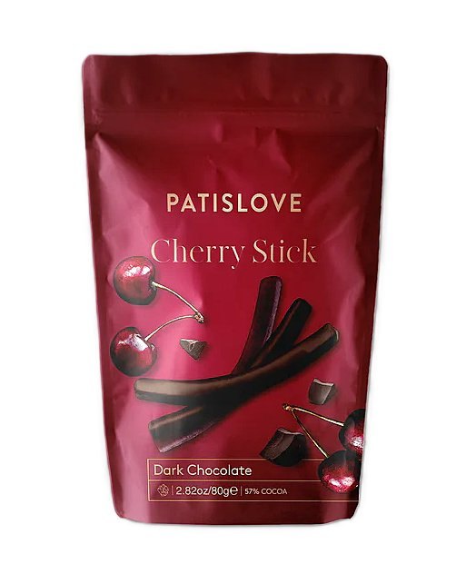 PATISLOVE BATONNETS CERISE AU CHOCOLAT NOIR 12X80GR